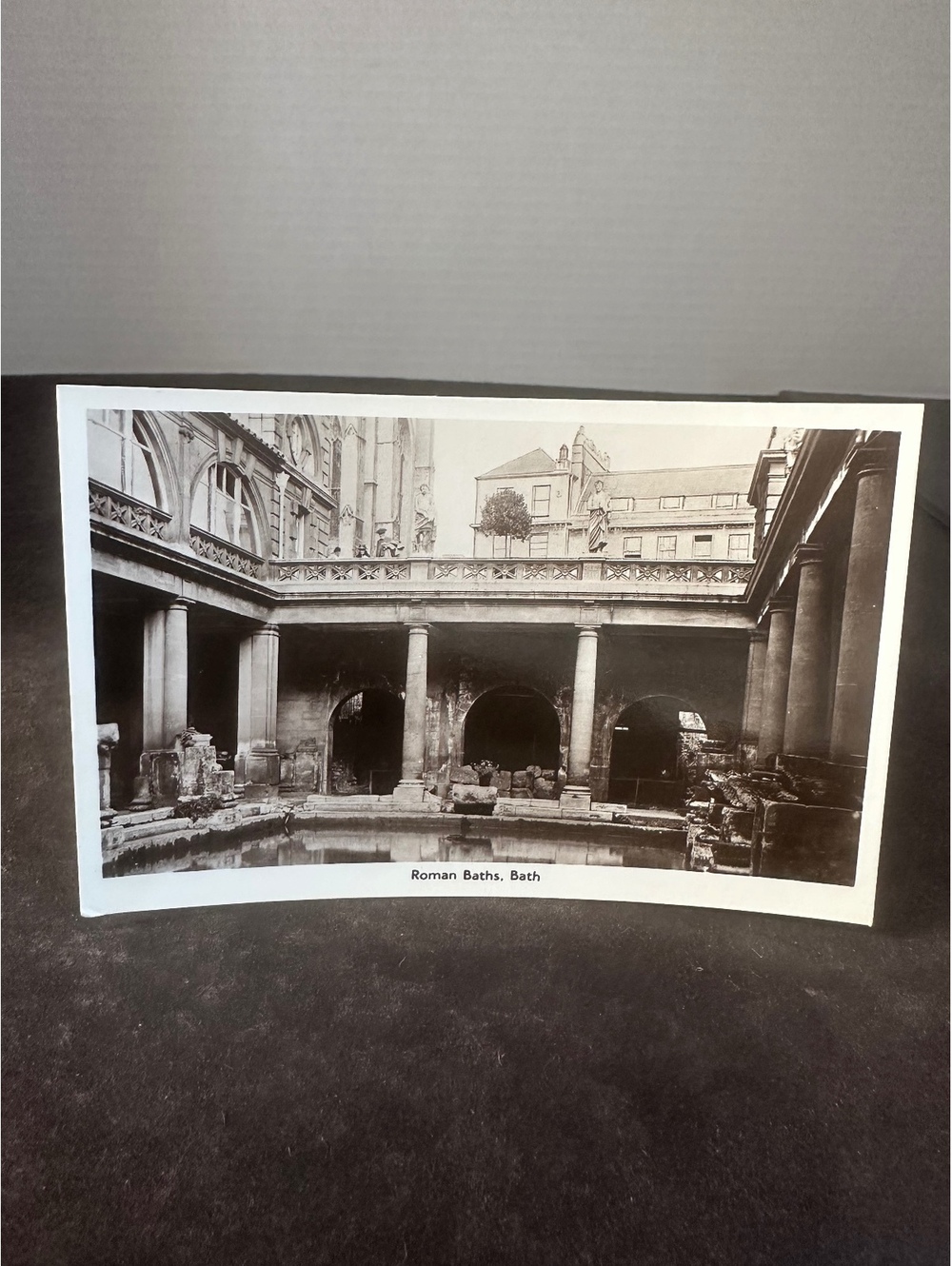 Vintage Roman Baths Bath England RPPC Postcard National Series Unused
